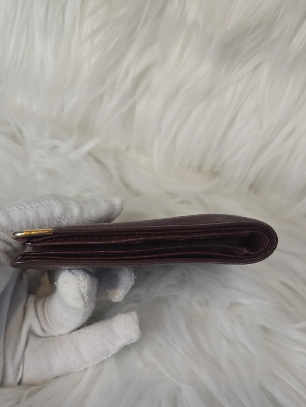 Cartier Vintage Burgundy Bi-fold Wallet With Coin Pocket